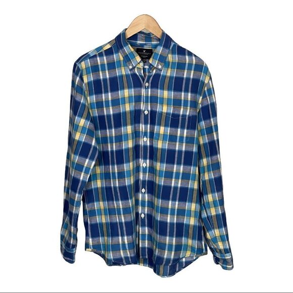 Slim Fit plaid Linen Blend Button Down Shirt - Picture 4 of 6